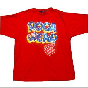 VTG ROCAWEAR ‘99 Retro Letter Red T-Shirt Mens XXL